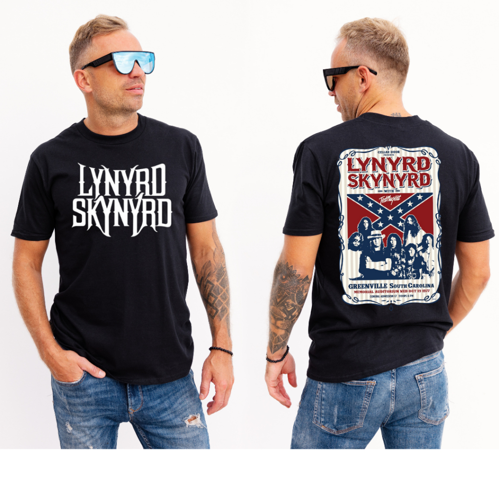 Camiseta Banda Lynyrd Skynyrd Blusa unissex Rock n roll 100% Algodão 30.1 Envio imediato