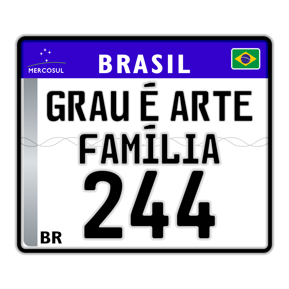 Placa Decorativa para Ciclomotor Moto Bike - GRAU É ARTE FAMÍLIA 244 ...