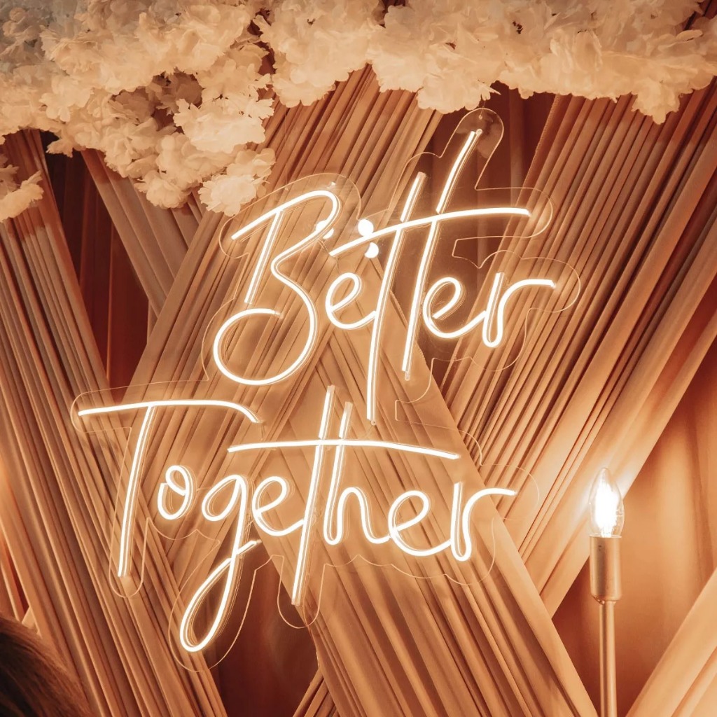 Lays bright　サイン　2gether Neon Led Better Together Placa Luminosa 54x45 | Shopee Brasil
