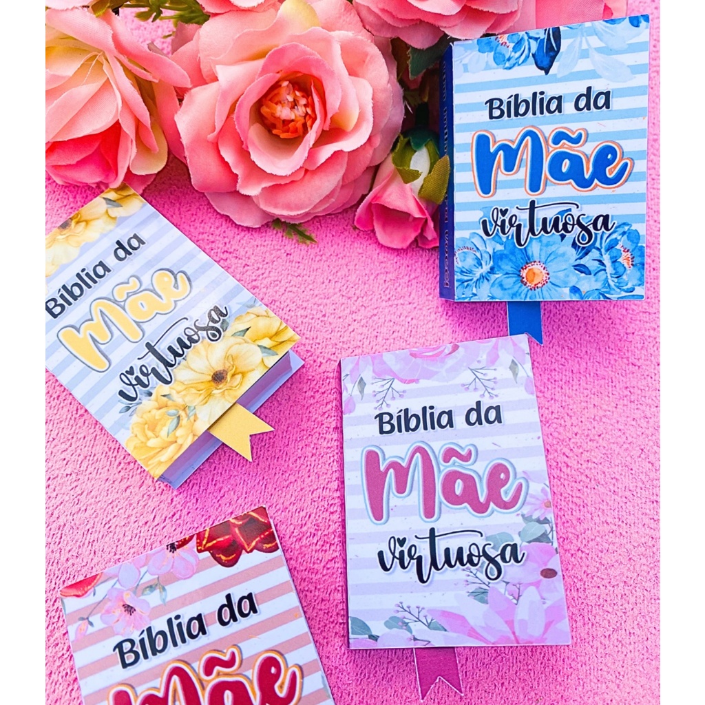 Lembrancinhas Dia das Mães | Mini Bíblia para 2 Bis | 20 30 ou 50 Unidades em Oferta na Shopee