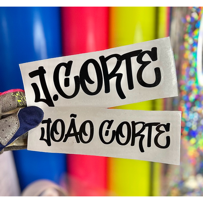 Adesivo | COM SEU NOME | 15cm de comprimento