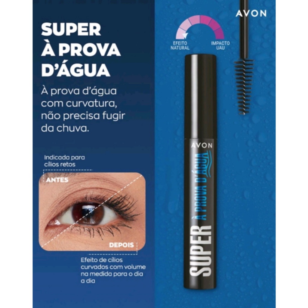 Máscara para Cílios Avon Super à Prova D'Água - 8ml | Shopee Brasil