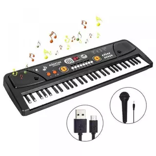 Teclado Musical Para Iniciantes 61 Teclas Com Microfone Top