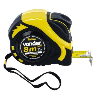 Trena curta de aço autotrava 8 metro x 25 mm VONDER Plus