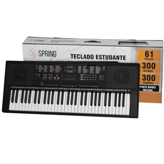 Teclado Musical Estudante - Arranjador 61 Teclas Spring TC-261
