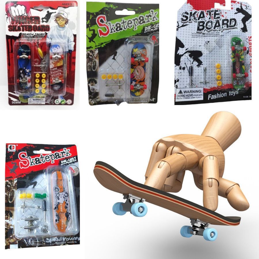 Skate de Dedo Brinquedo Profissional Mini Skate de Dedo Estampas Variadas