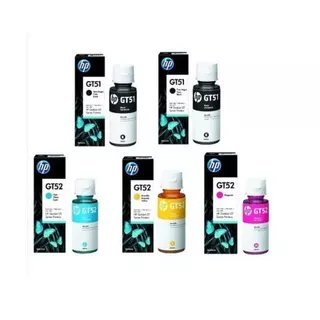 Kit 5 Garrafas De Tintas Coloridas Gt51 Gt52 Gt 5810