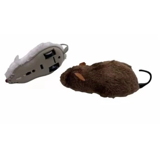 Kit 2 Unidades Rato a Fricção Brinquedo Pet Para Gatos Ratinho Pelúcia