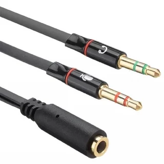 cabo adaptador áudio e microfone p3 p2 p2 para computador Headset Pc