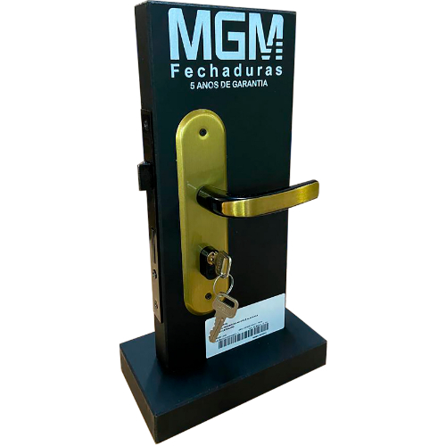 fechadura para porta quarto banheiro stilo bronze