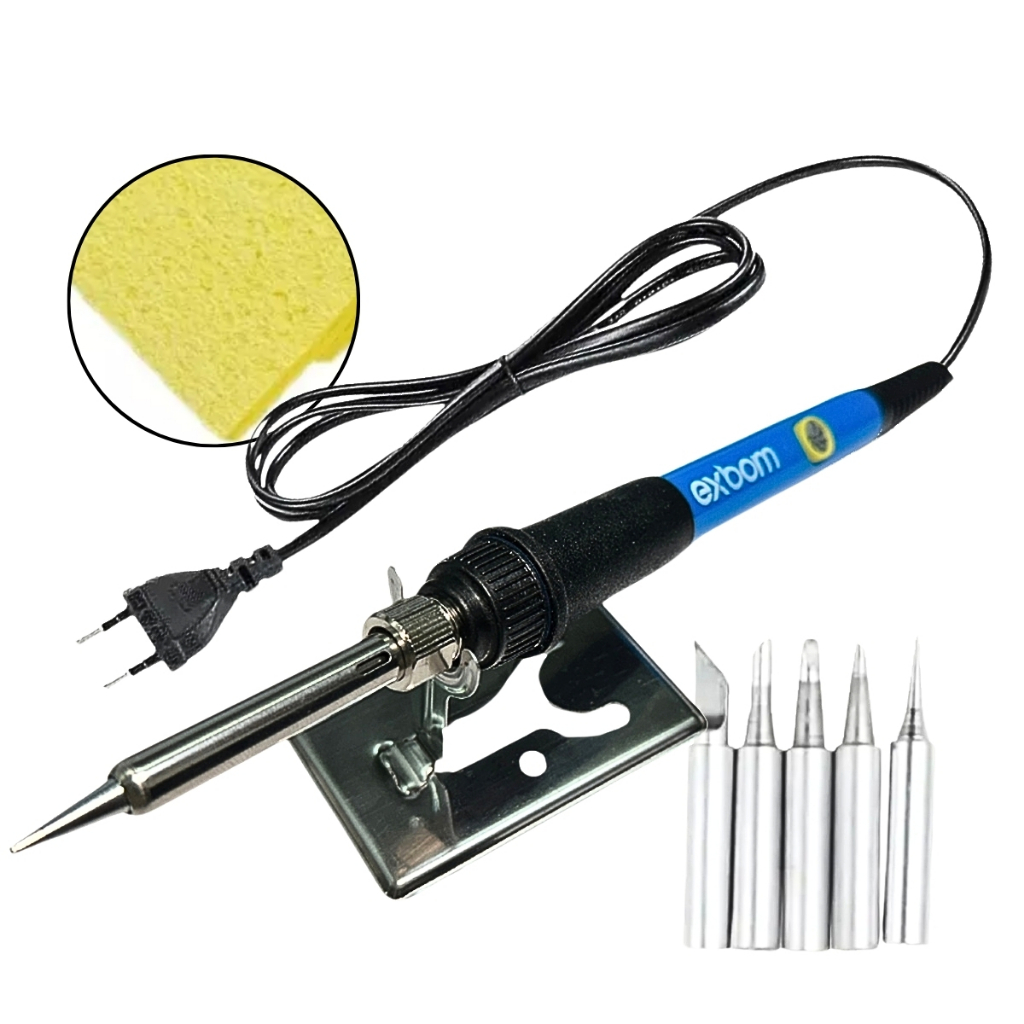 Ferro de Solda 60W Temperatura Ajustável C/ 6 Pontas