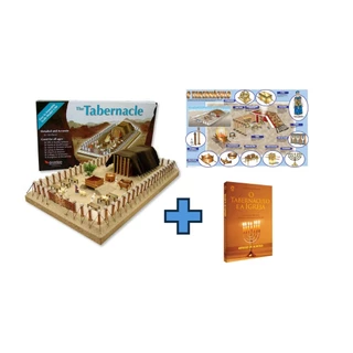 Tabernáculo De Moisés - Kit Montagem 328 peças + Livro Tabernaculo e a Igreja + Poster do Tabernaculo