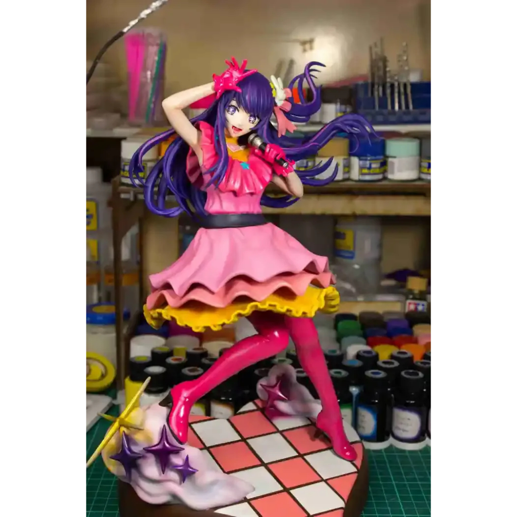 Action Figure Hoshino Ai 22cm - Oshi No Ko - Handmade Figure 1/7 Scale - Original Boneca Anime Figure Statue GK Handmade Pré-venda