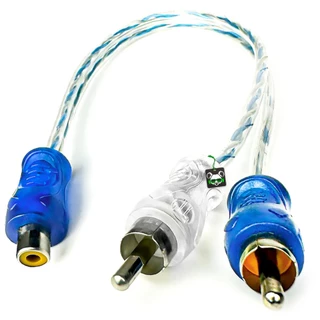 Cabo Rca Y Injetado Blindado 1F 2M Dupla Blindagem 4mm Svart