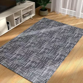 Tapete para Sala Quarto Escritóro Cinza e Branco (vários tamanhos)
