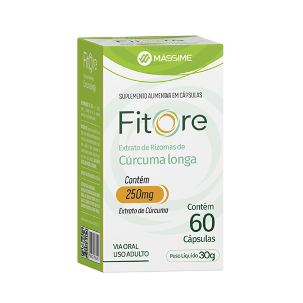Fitore Curcuma Longa 60 Capsulas - 250mg 100% Pura | Shopee Brasil