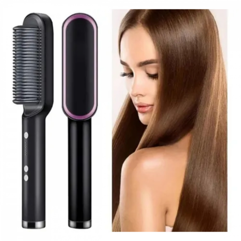 Escova Modeladora e Alisadora 5 em 1 (Alisa, Hidrata, Modela, Alinha ...