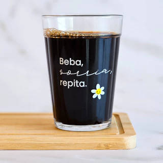 Copo Americano 190ml Decorado Vidro para Café