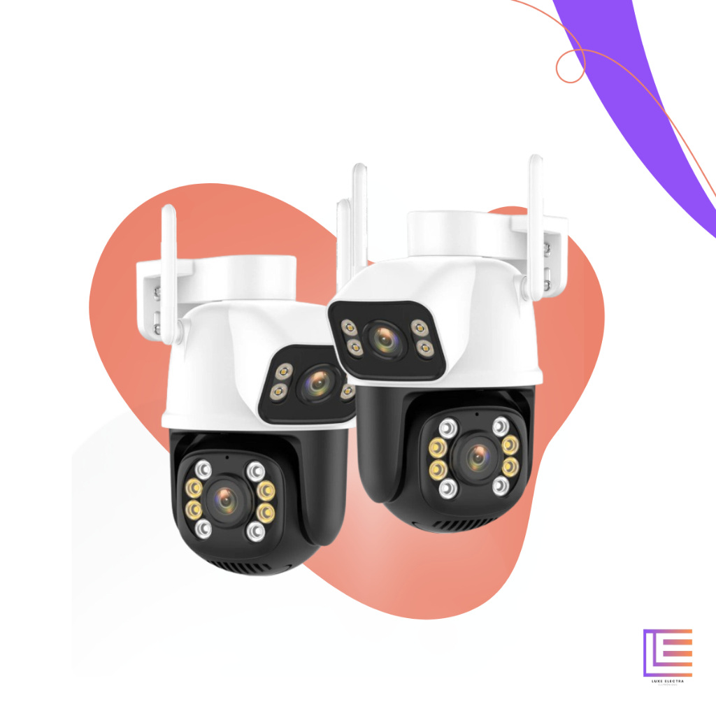 Câmera Visão Dupla de Segurança A28B Wi-Fi IP66 Visão Noturna Infravermelho APP ICSEE Envio Imediato