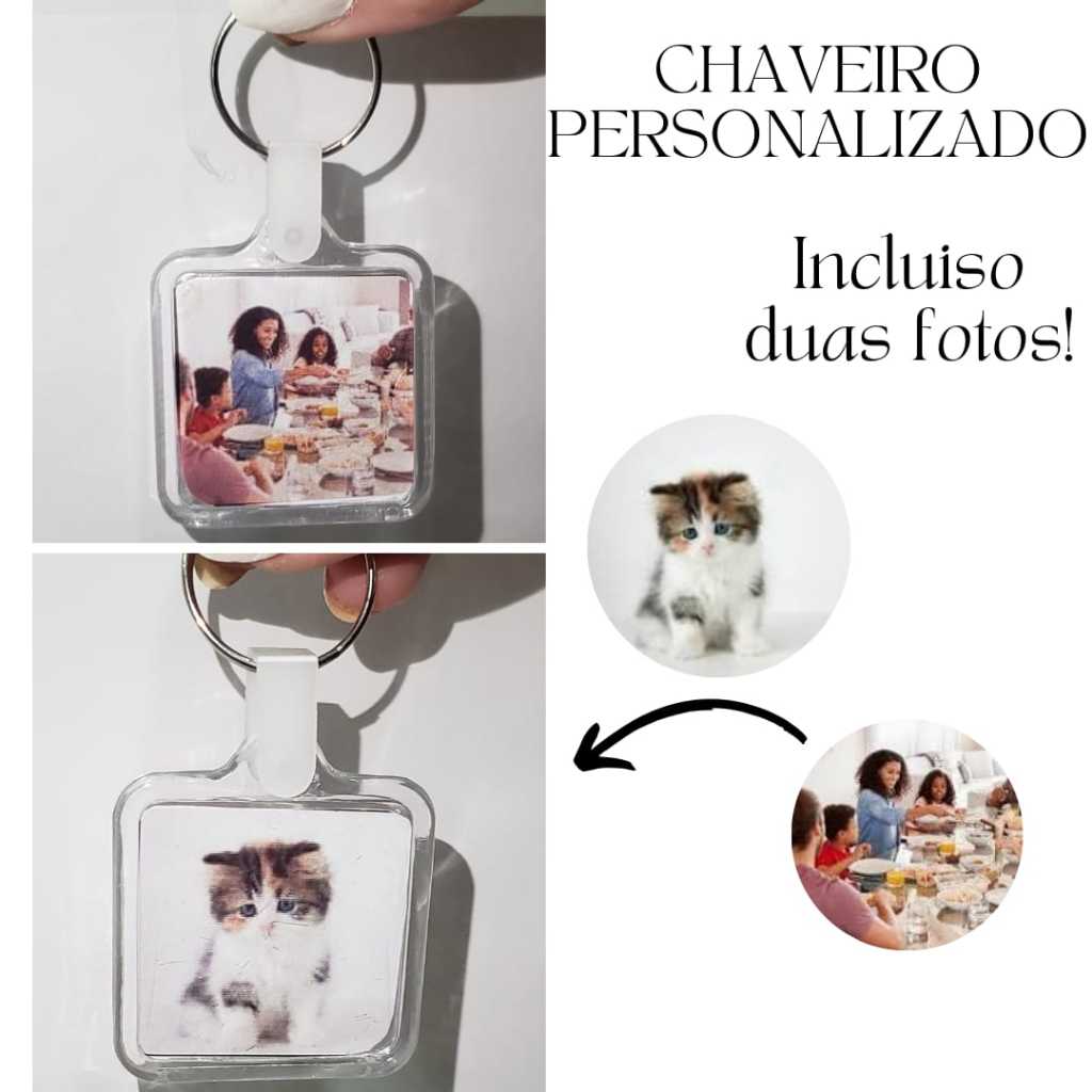 CHAVEIRO PERSONALIZADO DUAS FOTOS