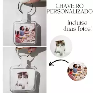 CHAVEIRO PERSONALIZADO DUAS FOTOS