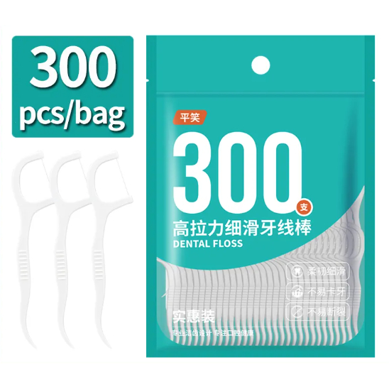 Fio Dental com haste /Profissional/300 Pcs