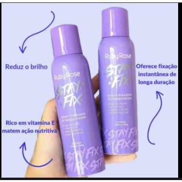 Fixador Spray de Maquiagem Ruby Rose Stay Fix 150ml