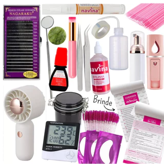 Kit Iniciante Volume Russo Premium Extensão De Cílios Completo