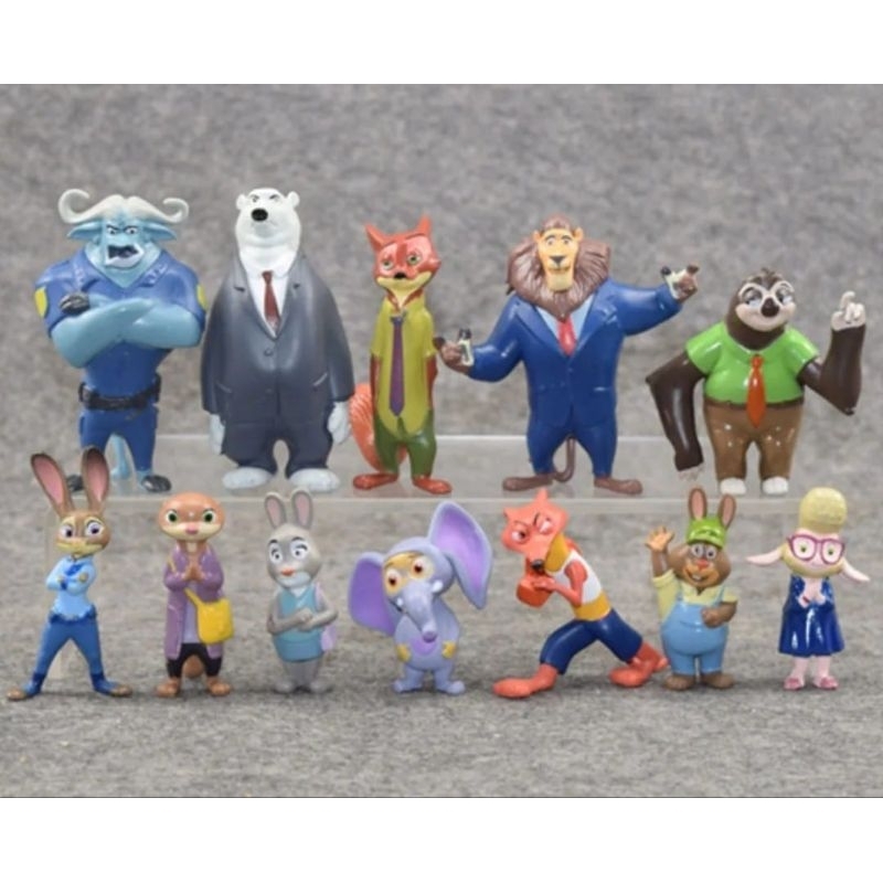 Miniaturas bonecos do filme Zootopia Disney Pixar coleção completa com ...