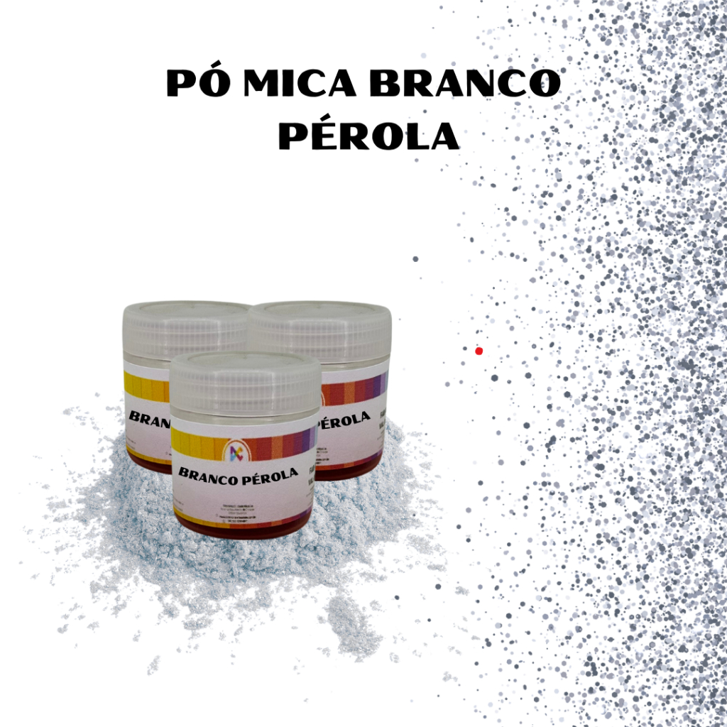 PÓ MICA BRANCO PEROLADO - 100G