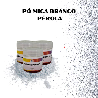 PÓ MICA BRANCO PEROLADO - 100G