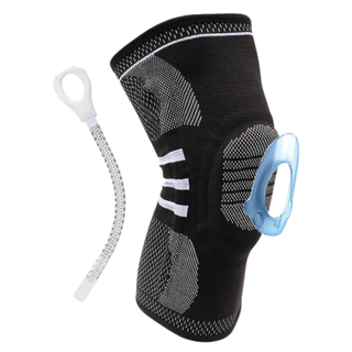 Joelheira Compressão Flexivel 3D Ortopedica Esportiva Anel e Haste Flexivel Treino Alívio Dor Joelho