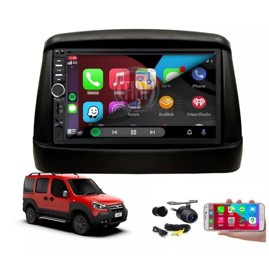 Central Multimidia Mp5 Android Auto e Apple Carplay Fiat Doblo 2002 a ...