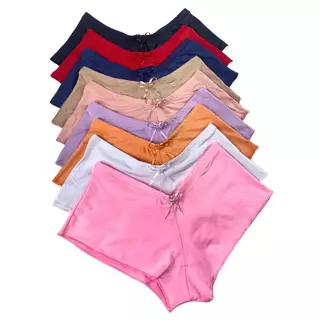 Kit C/ 5 Calcinha Box Shortinho Short Boxer Feminina Segunda Pele Confortável dia a dia