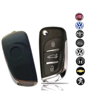 Chave canivete modelo Citroen multimarcas para controles FKS, Defender tech, WR, stetson, microcontrol, eclipse e sistec
