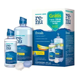 Kit Renu Fresh Solução Multi Uso 355ml + 120ml + Estojo de Lentes