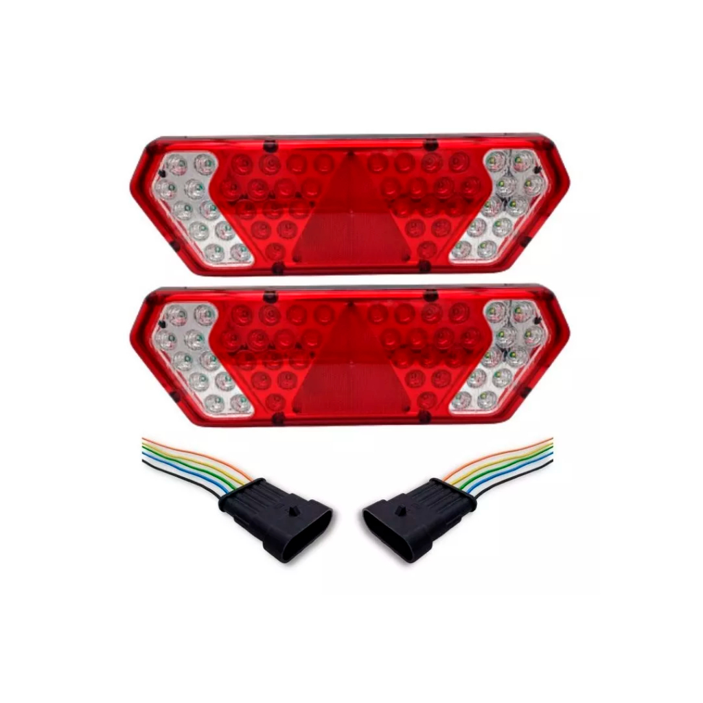 Par Led Lanterna Traseira Guerra Conector Chicote Vias V V Shopee Brasil