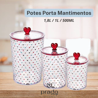 Potes Fechamento Hermético Para Mantimentos De Coração Biscoito Bolacha Cozinha Organização