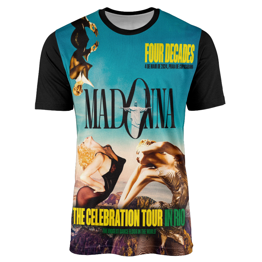 Camisa Cantora Madonna Artista Pop Show Celebration Tour In Rio