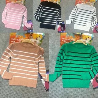 Blusa Feminina LISTRADA De Frio Trico Outono Inverno