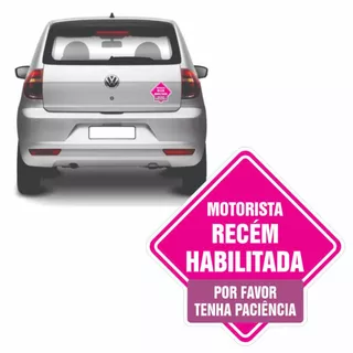 Adesivo Motorista Recém Habilitada Externo para Carro