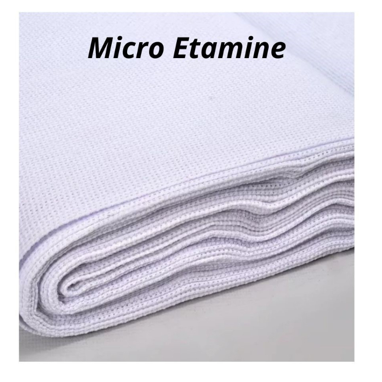 Micro Etamine Branco Para Bordado Ponto Cruz Tecido Delicado - Estilotex