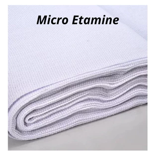 Micro Etamine Branco Para Bordado Ponto Cruz Tecido Delicado - Estilotex