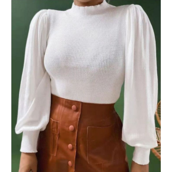 Blusa de Frio Manga Bufante Longa Modal Material macio