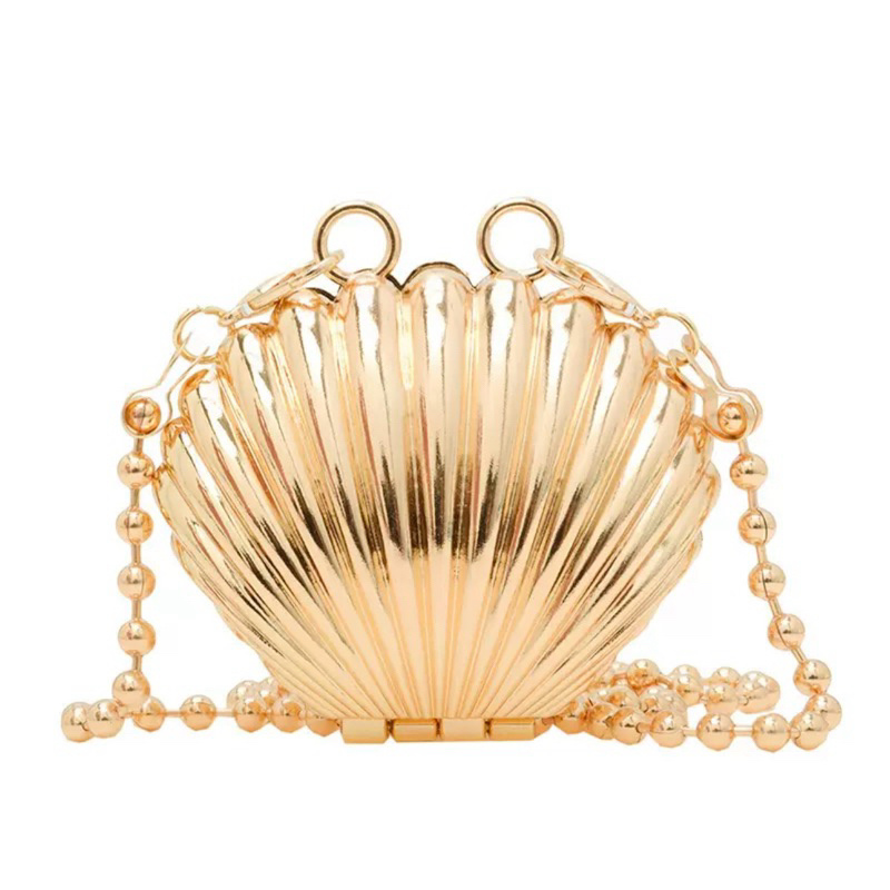 Mini Bolsa Concha Metálica