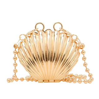 Mini Bolsa Concha Metálica