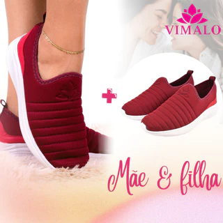 KIT 02 TÊNIS MARSALA MÃE & FILHA - VL02 ADULTO + INFANTIL - NUMEROS DIFERENTES em Oferta na Shopee