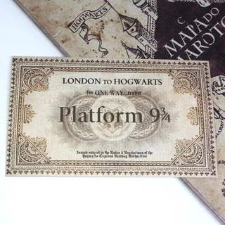 Bilhete Plataforma 9 3/4 Harry Potter HP Trem de Hogwarts