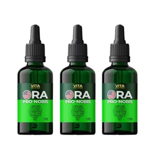 Vita-Pro-Nóbis 30ml - Suplemento Alimentar Líquido - Kit com 3 Frascos de 30ml - Original