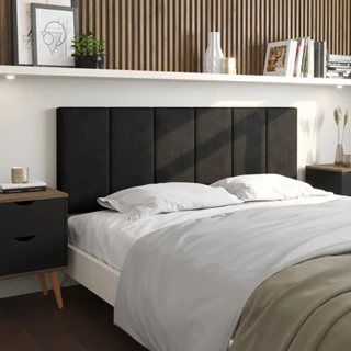 Cabeceira de cama Box Suspensa Dobrável Almofadada Tamanho Casal 1,40